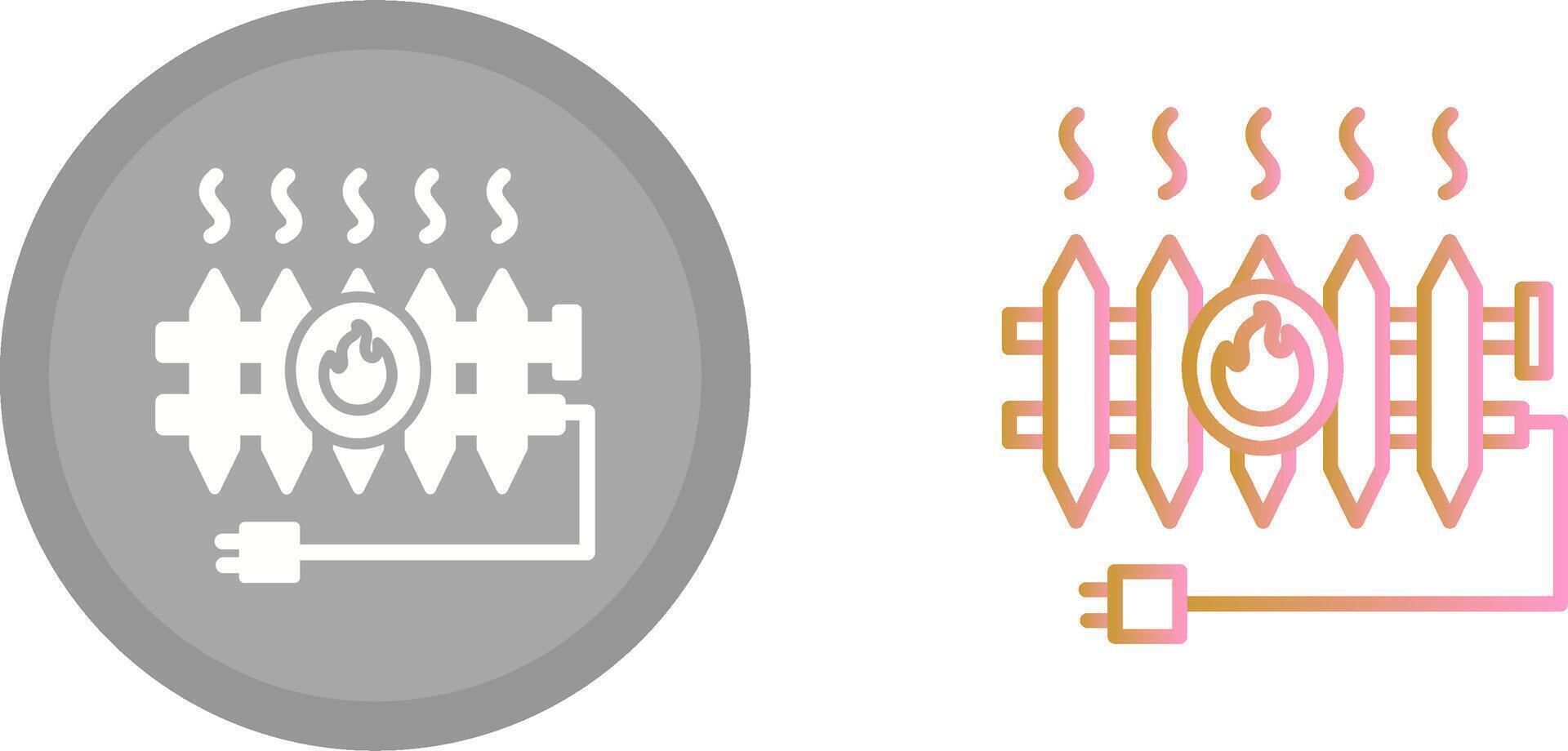 calore termosifone icona vettore