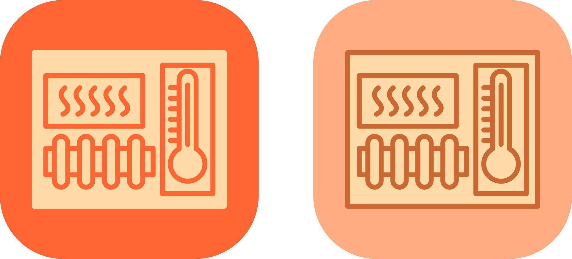 riscaldamento elemento icona vettore