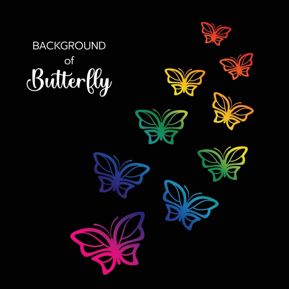 sfondo di farfalla volante isolato illustrazione vettore