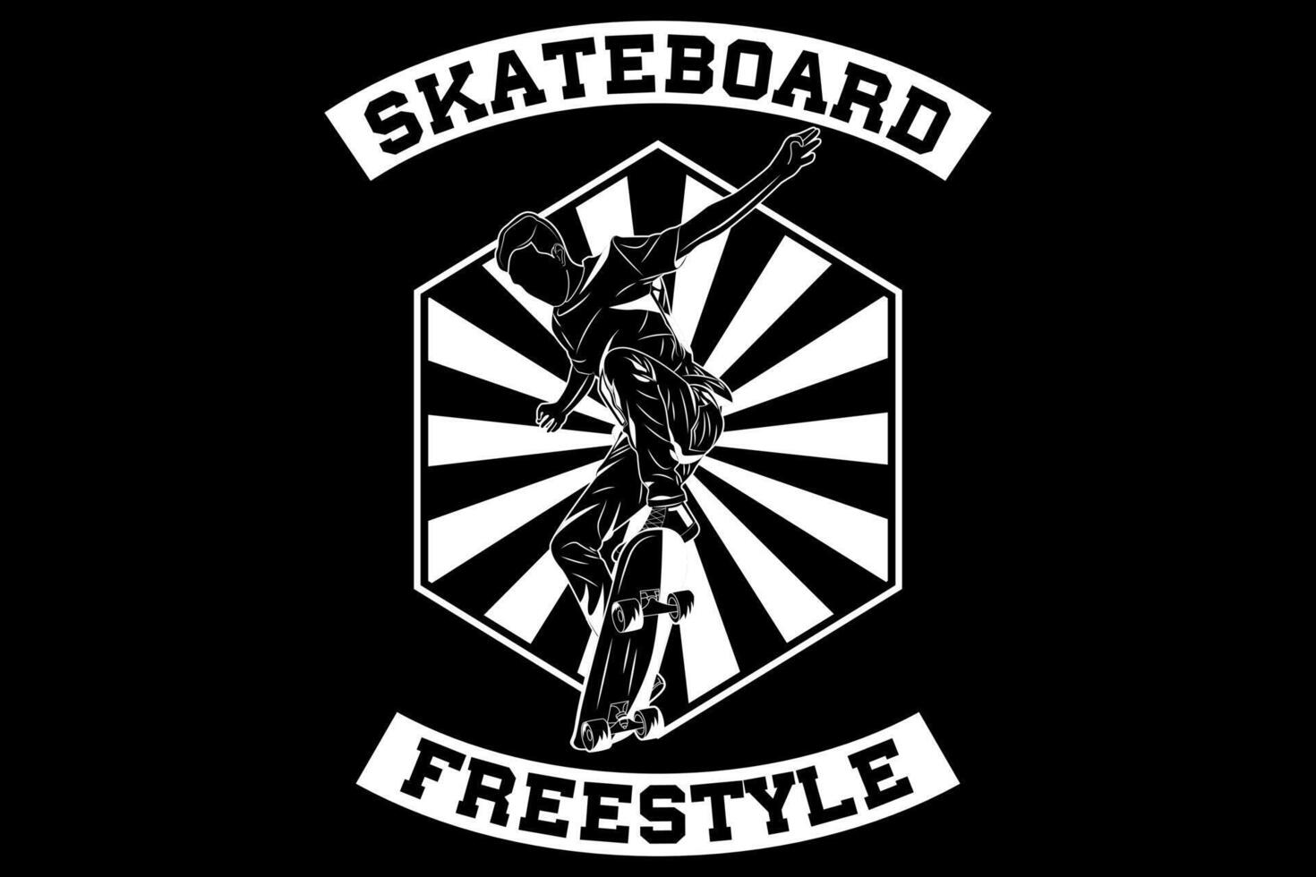 sagoma di design freestyle skateboard vettore