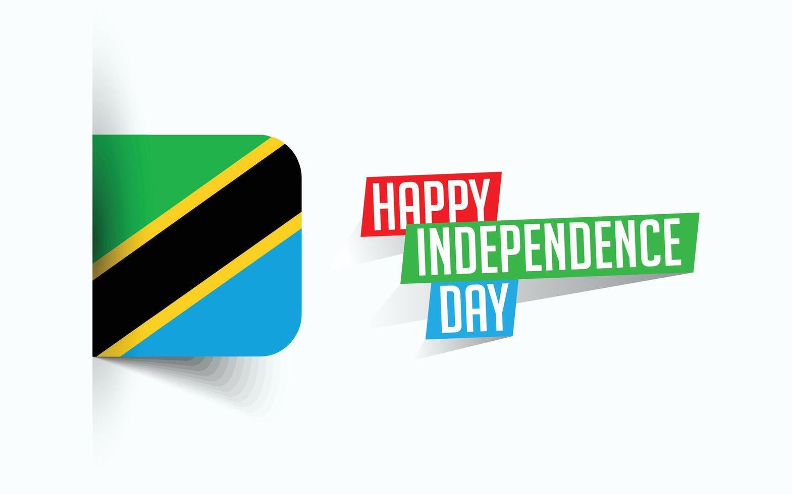 contento indipendenza giorno di Tanzania illustrazione, nazionale giorno manifesto, saluto modello disegno, eps fonte file vettore