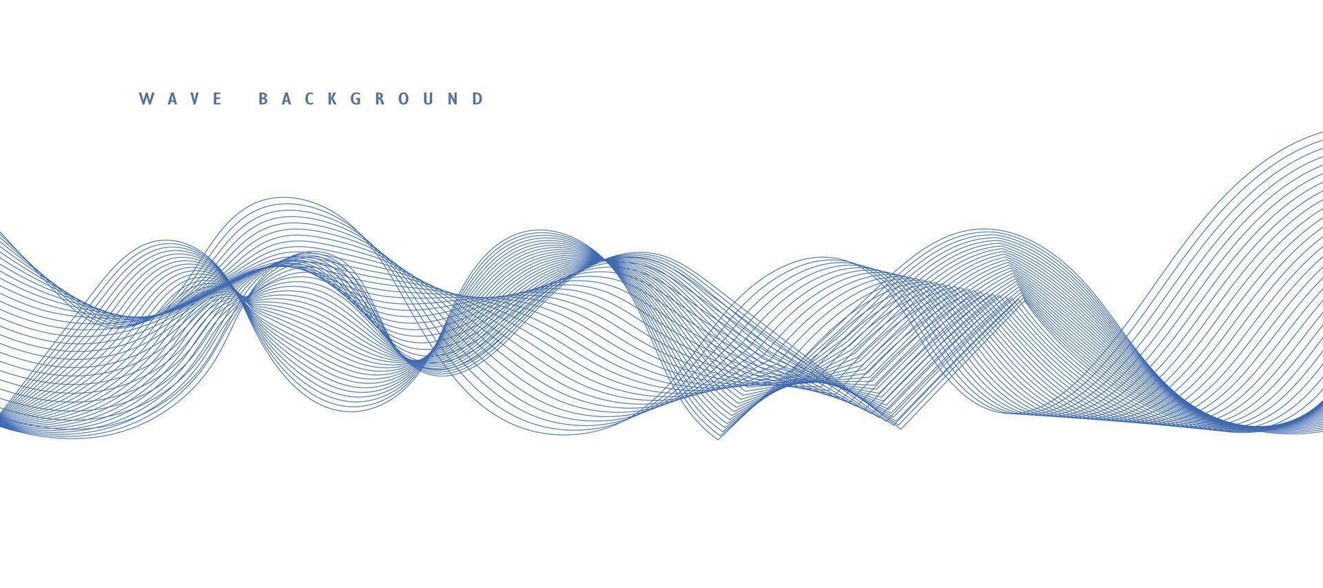 astratto sfondo con blu ondulato Linee. blu onda sfondo. blu Linee illustrazione. curvo onda. astratto onda elemento per design. vettore