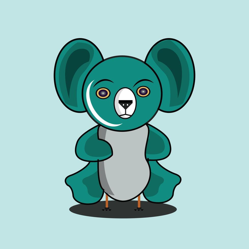 carino bambino koala cartone animato icona illustrazione vettore