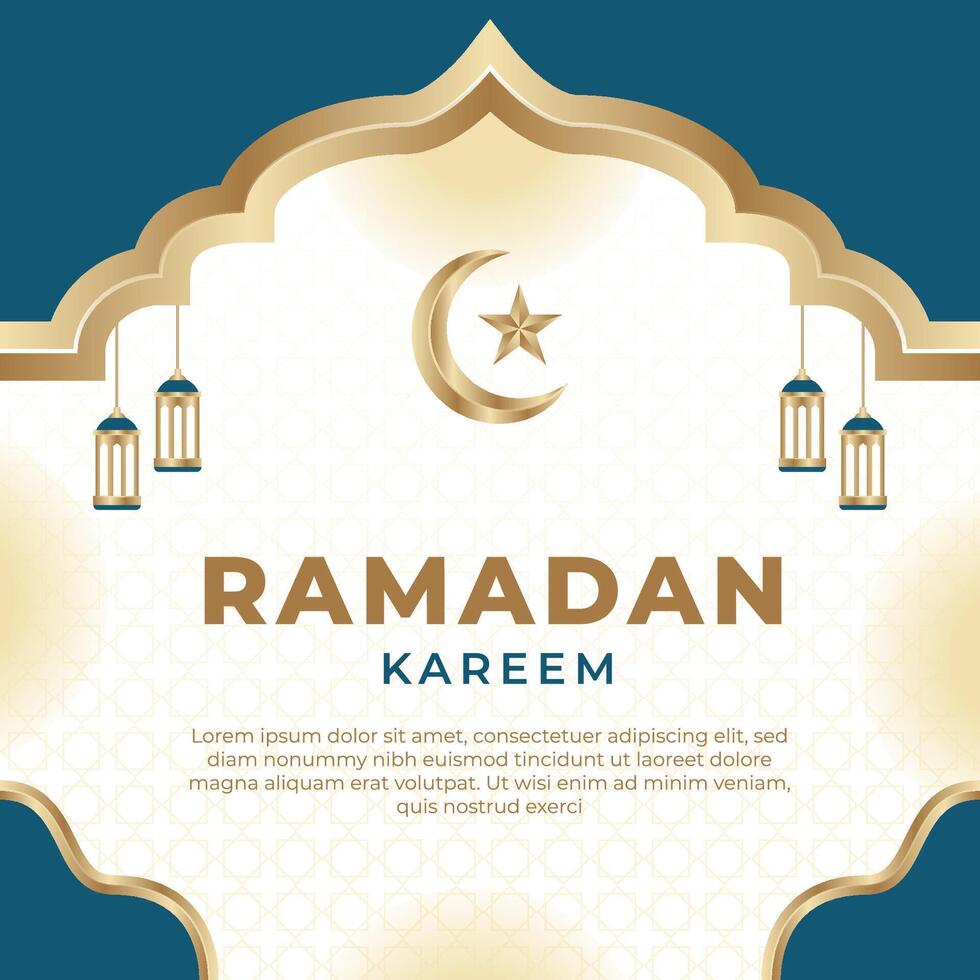 Ramadan kareem islamico bandiera sfondo vettore