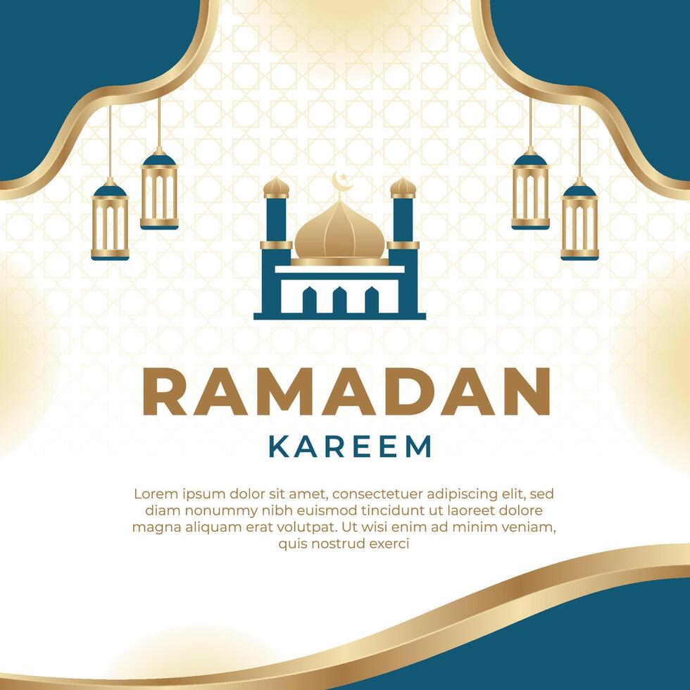 Ramadan kareem islamico bandiera sfondo vettore