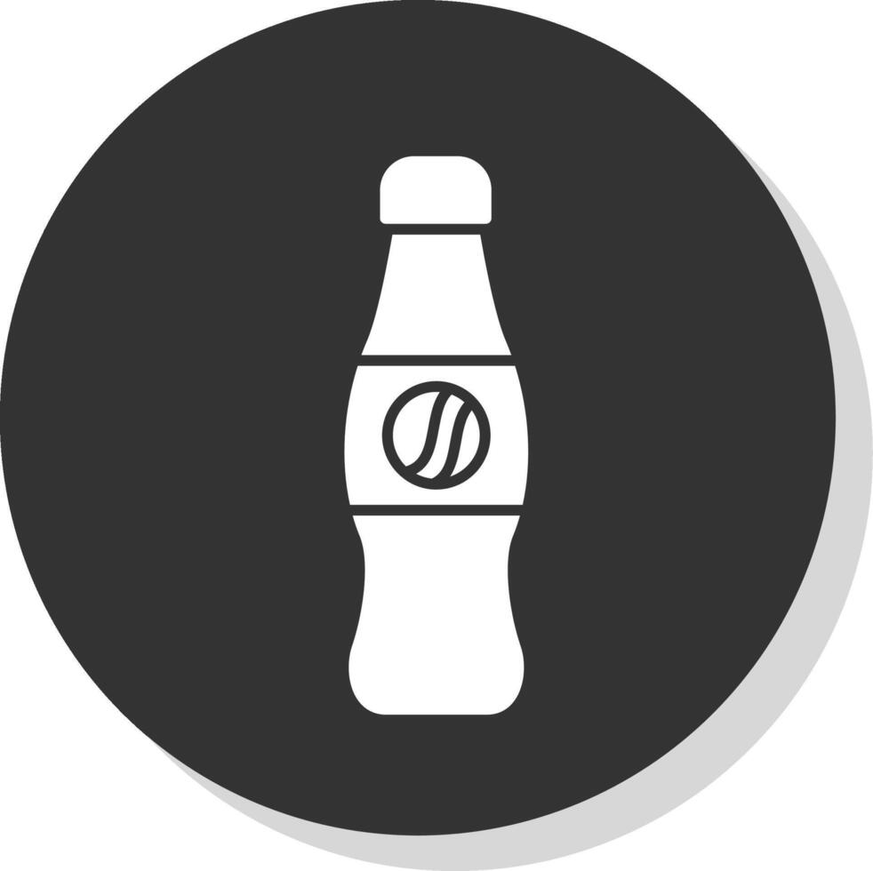 Coca Cola glifo grigio cerchio icona vettore