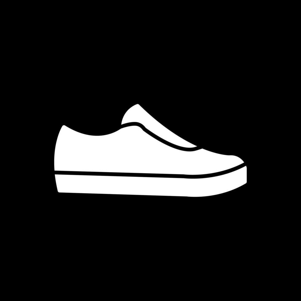 scarpe glifo rovesciato icona vettore