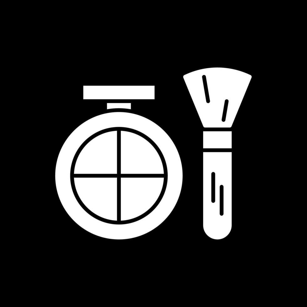 bronzer glifo rovesciato icona vettore