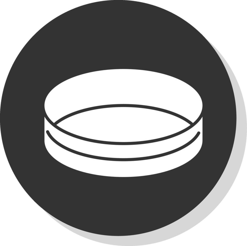 braccialetto glifo grigio cerchio icona vettore