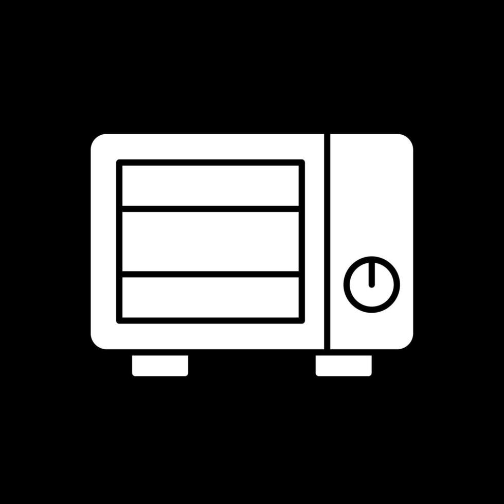 icona del glifo del forno invertito vettore