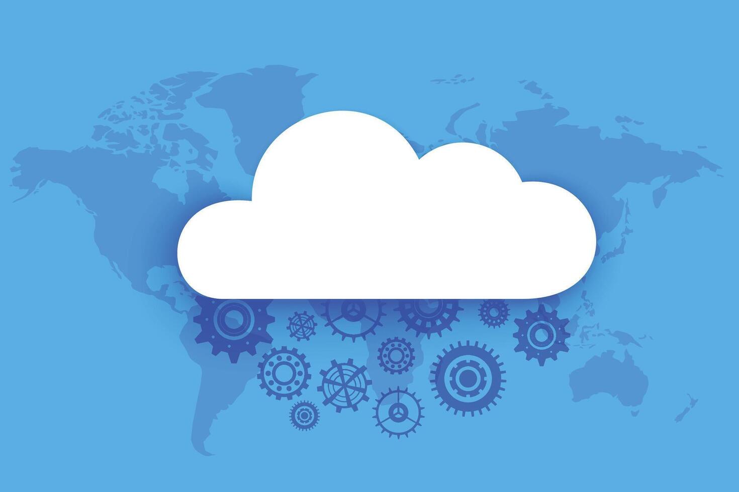 nube Conservazione. un' digitale servizio o applicazione quello trasferimenti dati per un' server o ospitando servizio. dati trasferimento protezione e dati centro connessione Rete. basato sul web nube. illustrazione vettore