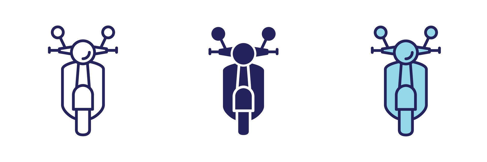 motociclo mezzi di trasporto icona - navigazione impostato vettore