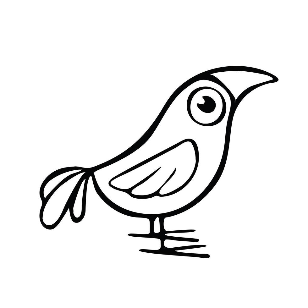 schema uccello ciuffolotto, illustrazione fatto a mano vettore