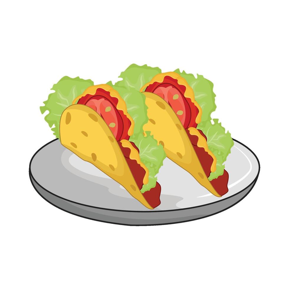 illustrazione di tacos vettore