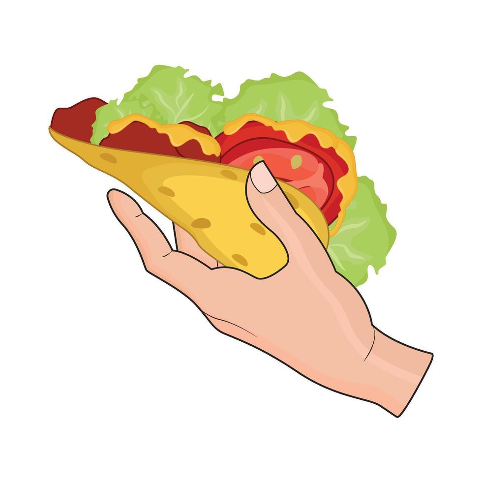 illustrazione di taco vettore