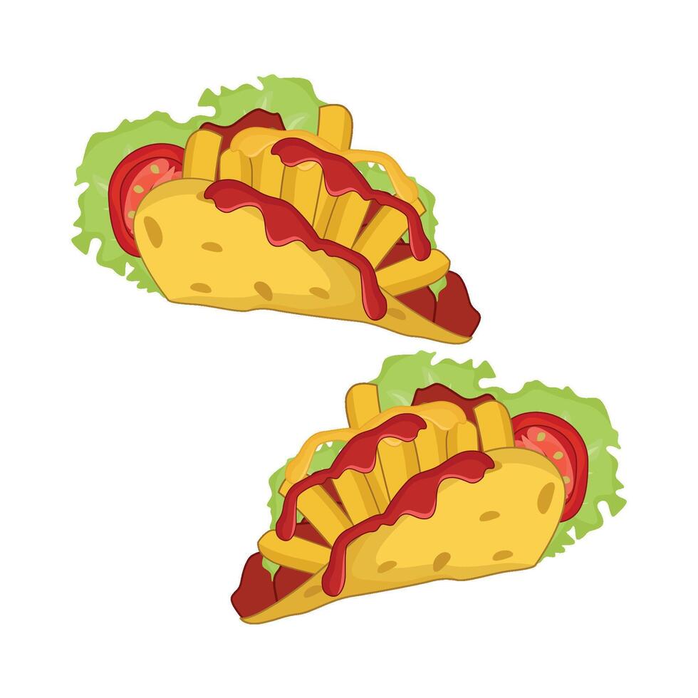 illustrazione di tacos vettore