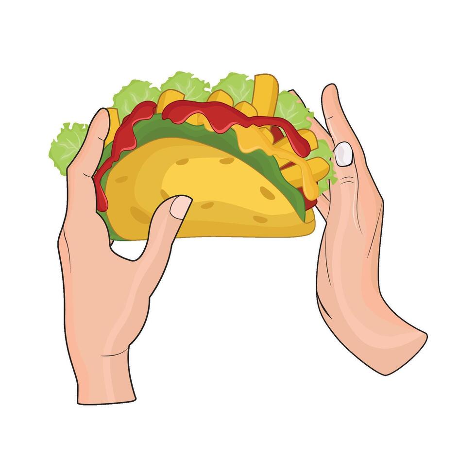 illustrazione di taco vettore