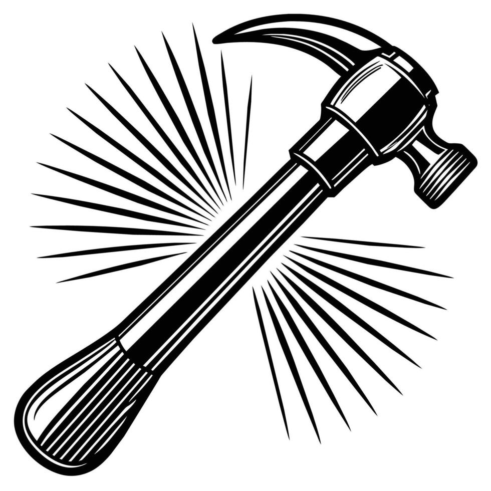 martelli illustrazione, artiglio martello logo, falegname simbolo vettore