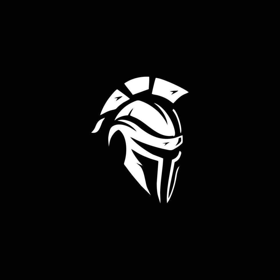 spartano militare casco logo design modello, icona illustrazione vettore