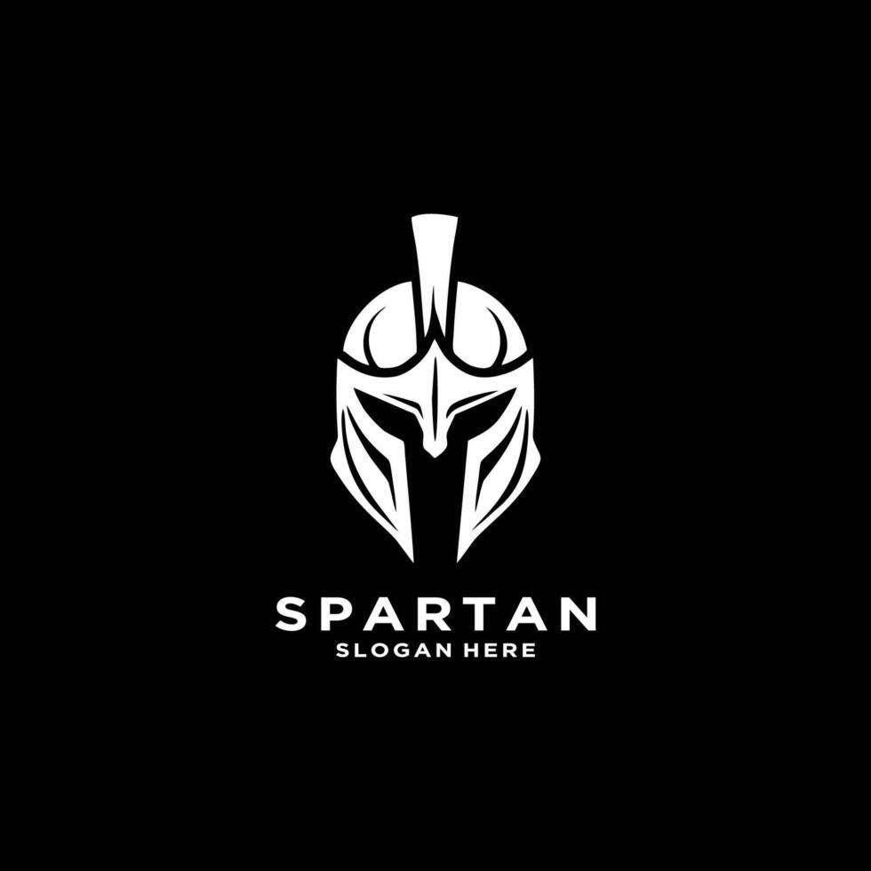 spartano militare casco logo design modello, icona illustrazione vettore