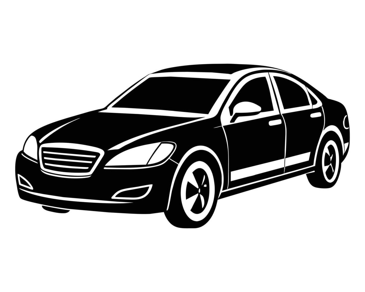 moderno auto silhouette illustrazione vettore