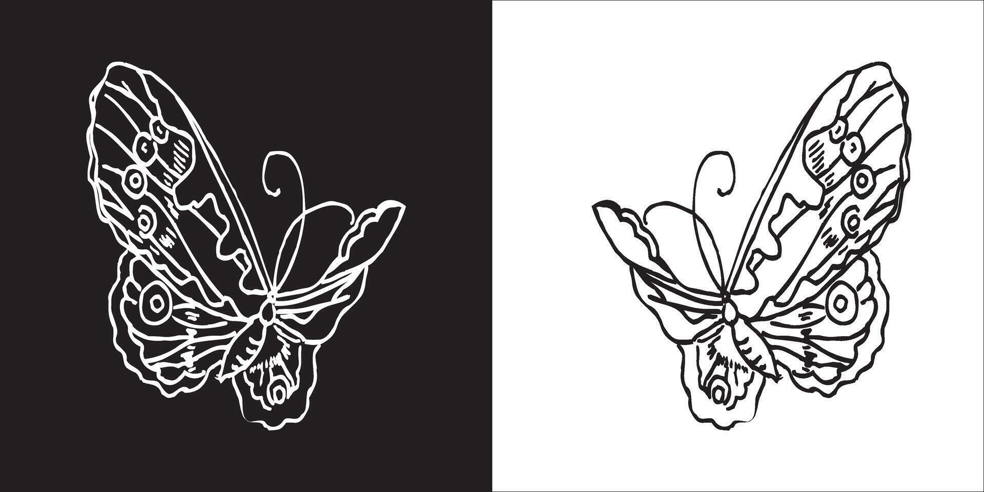 illustrazione grafica di farfalla icona vettore