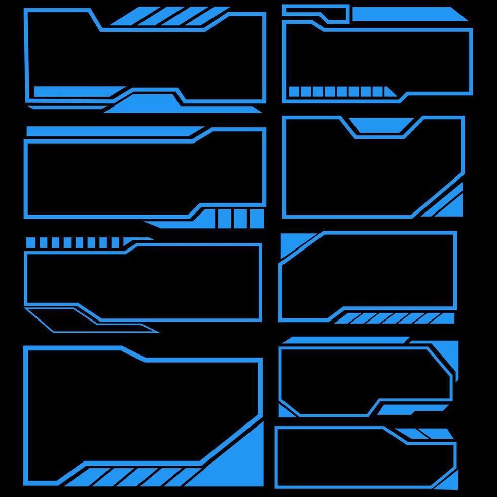 illustrazione grafica di impostato di telaio elementi per futuristico tecnologia vettore