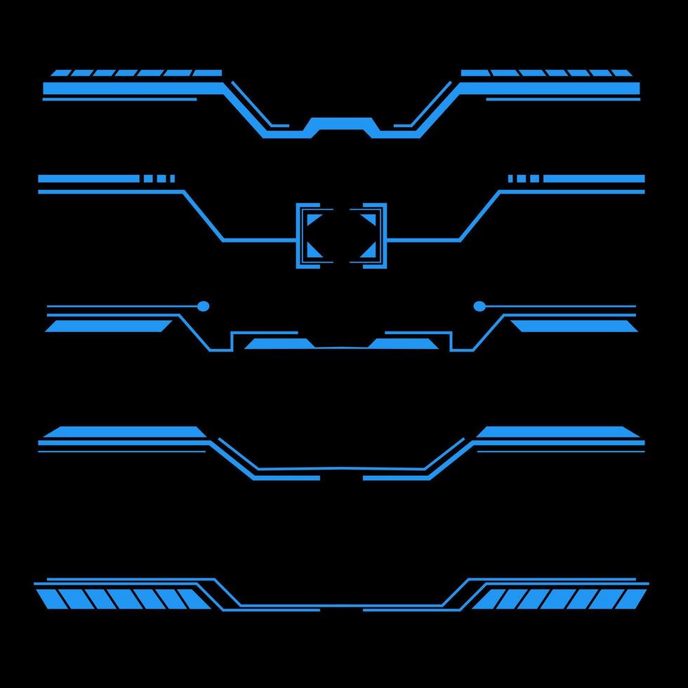 illustrazione grafico di impostato di design elementi per un' futuristico tecnologia tema vettore