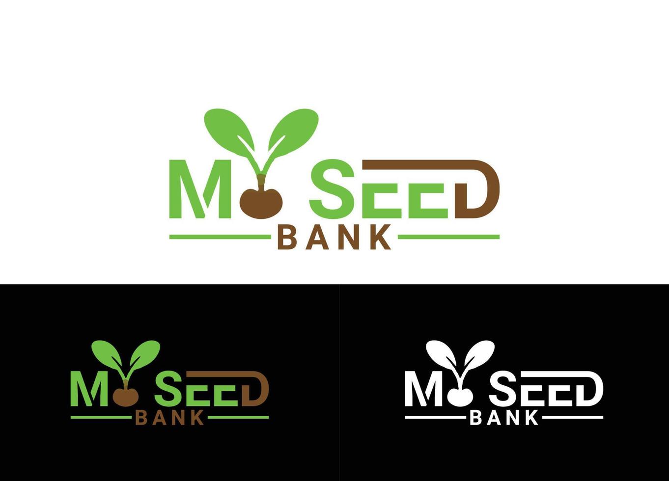 modello di immagine vettoriale del design del logo o dell'icona della banca del seme