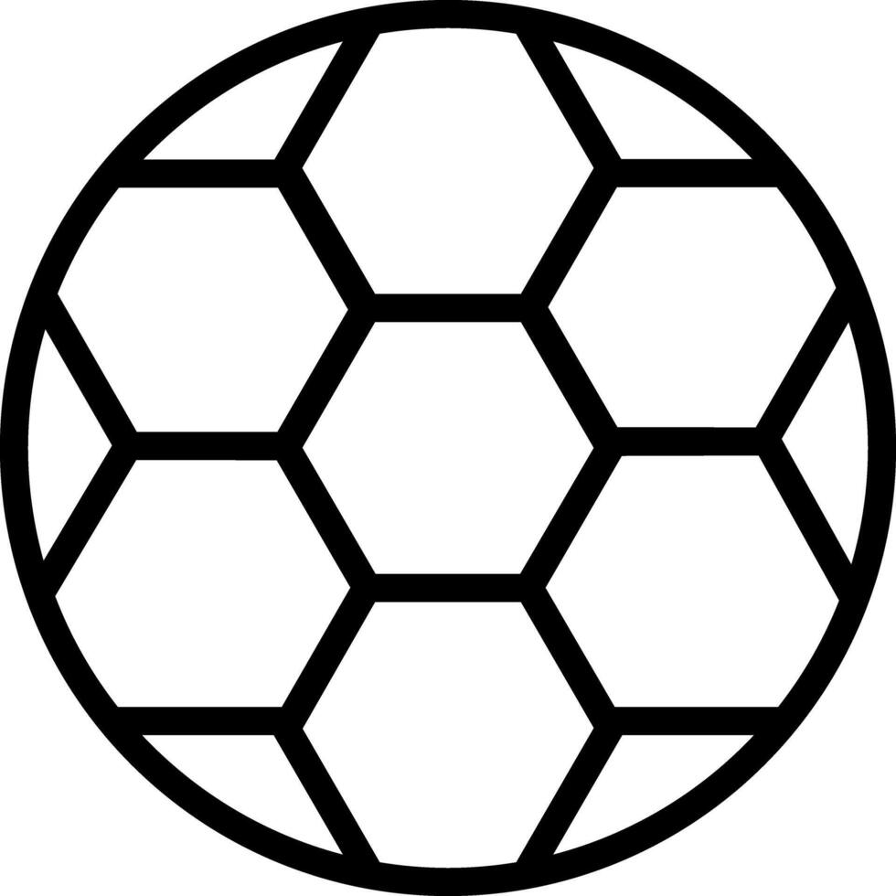 nero linea icona per calcio vettore
