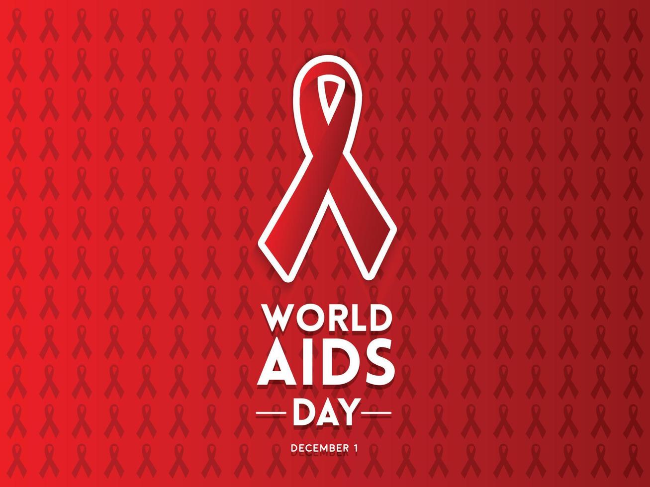 progettazione del fondo dell'illustrazione di vettore di consapevolezza della giornata mondiale contro l'AIDS