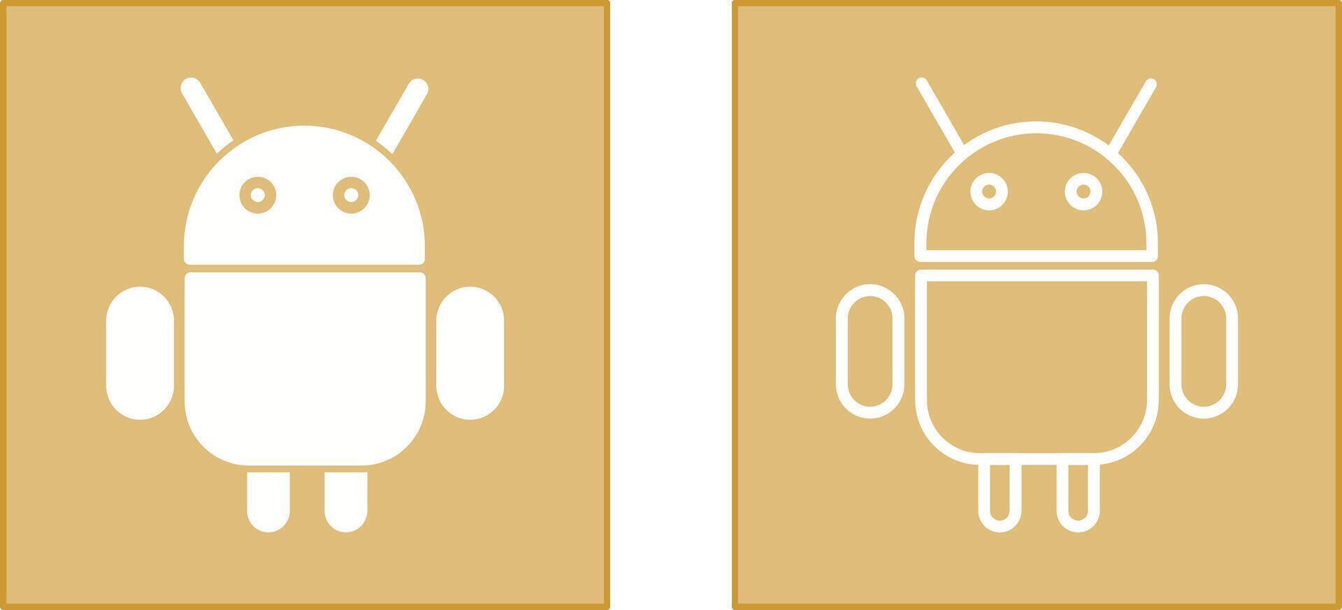 androide logo icona vettore