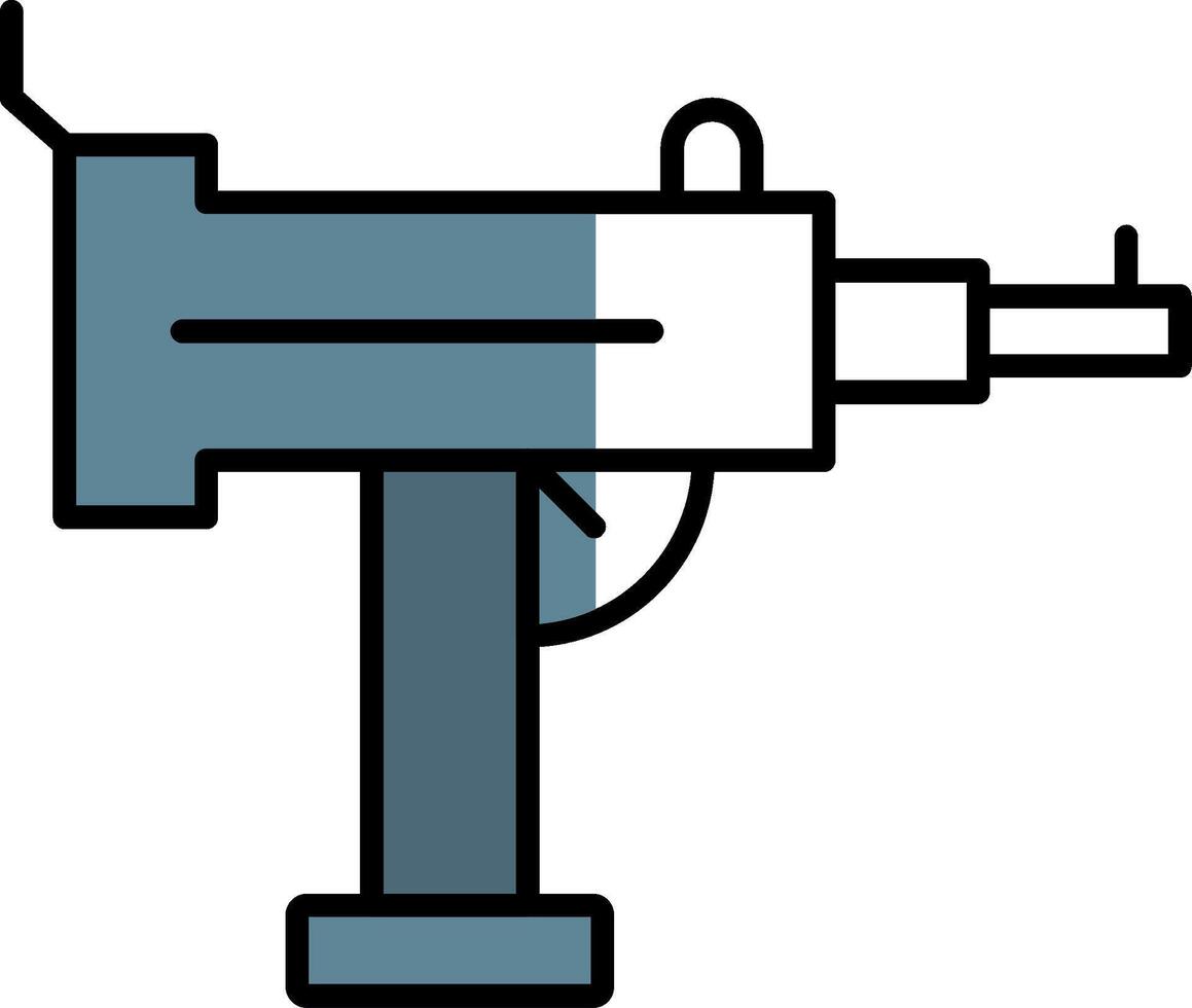 uzi pieno metà tagliare icona vettore