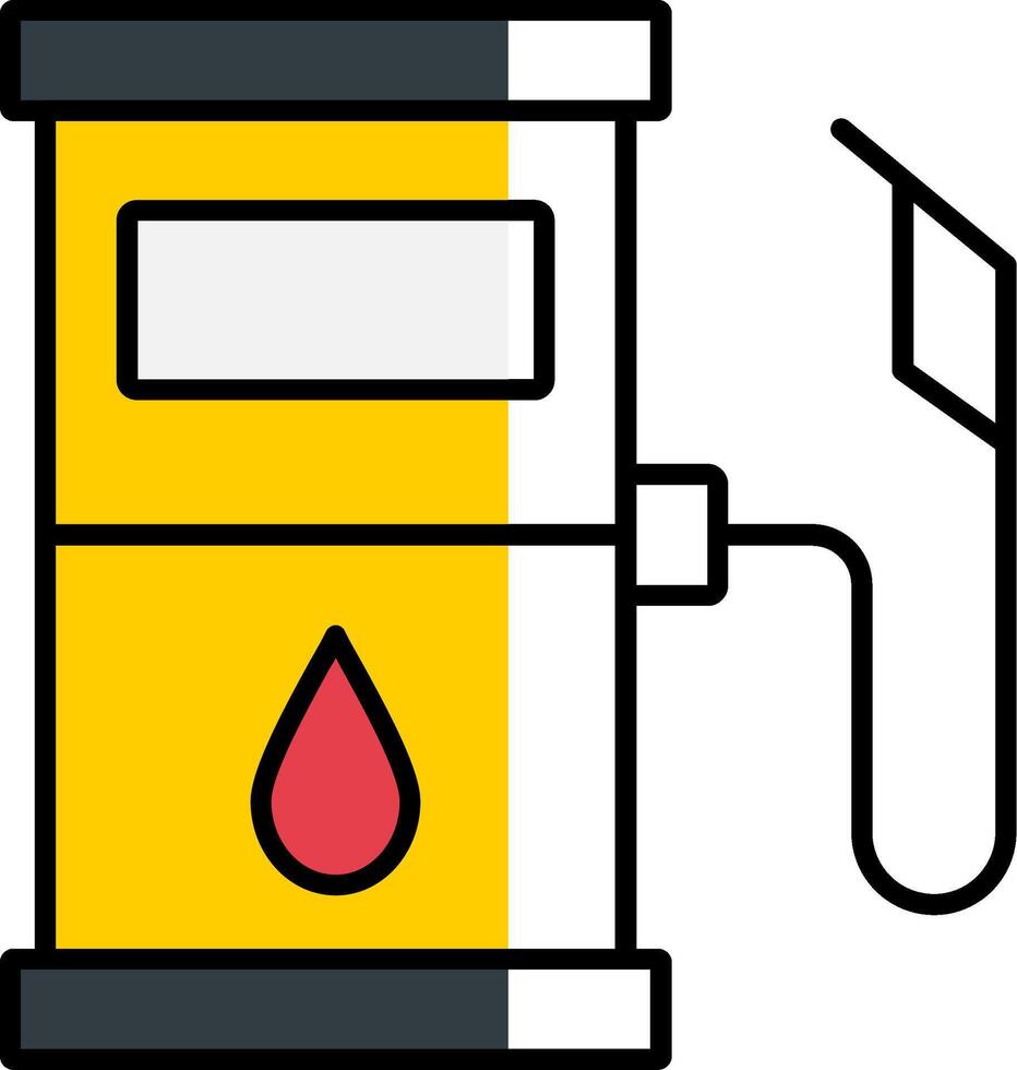 carburante stazione pieno metà tagliare icona vettore