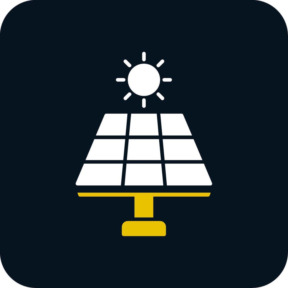 icona a due colori del glifo del pannello solare vettore
