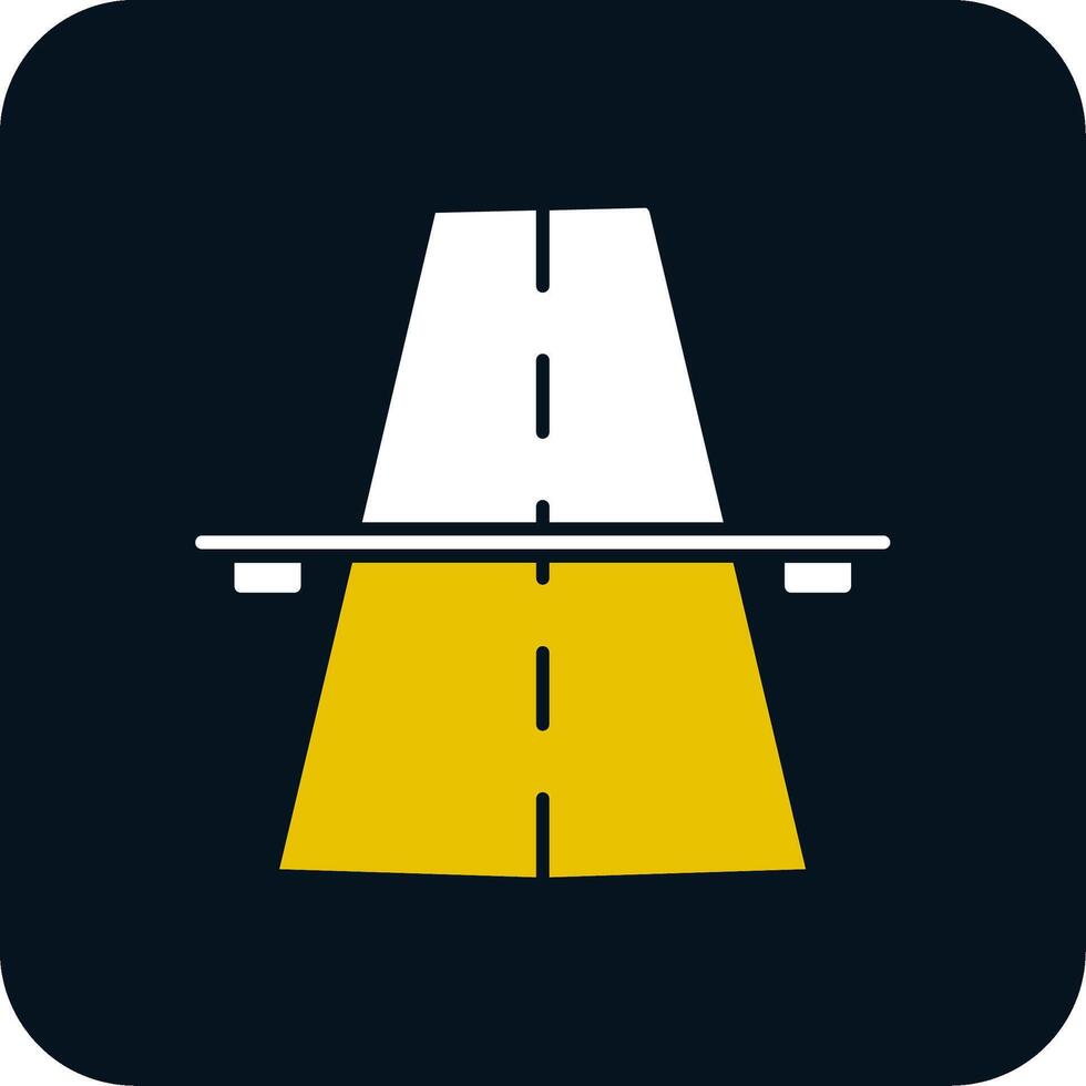 icona a due colori del glifo autostradale vettore