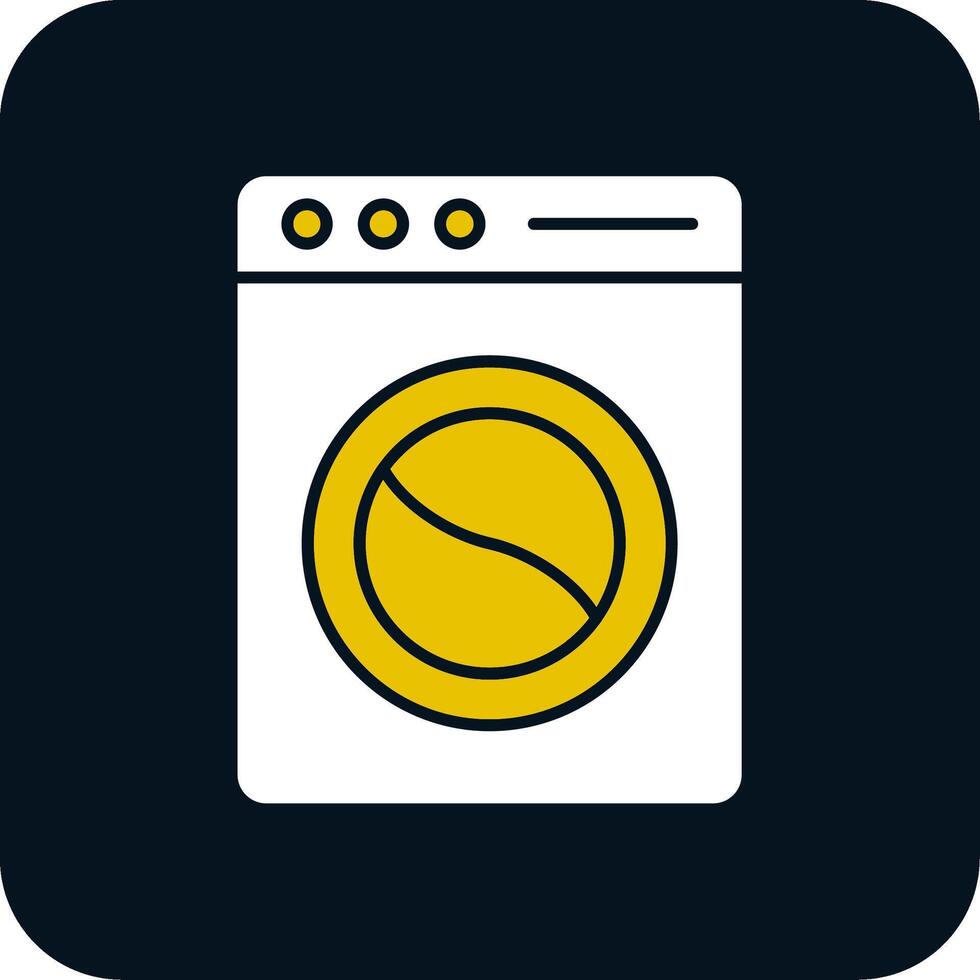 icona a due colori del glifo della lavanderia vettore