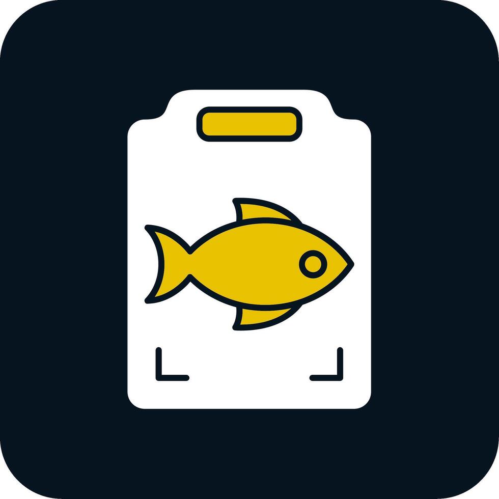 pesce cucinando glifo Due colore icona vettore