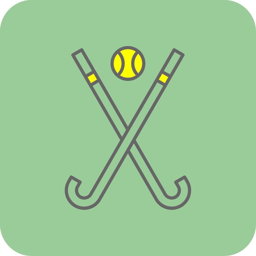 hockey pieno giallo icona vettore
