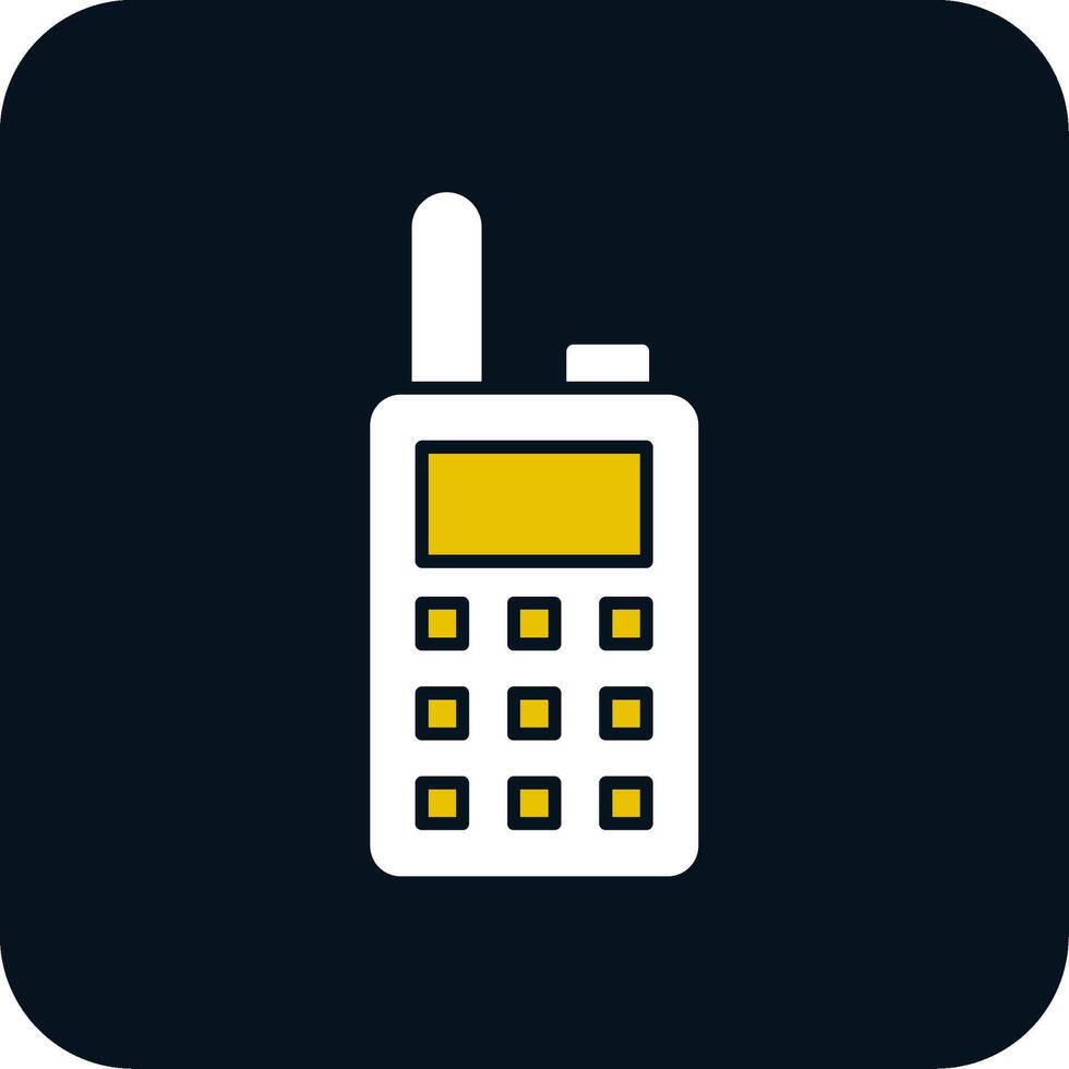 icona a due colori glifo walkie talkie vettore