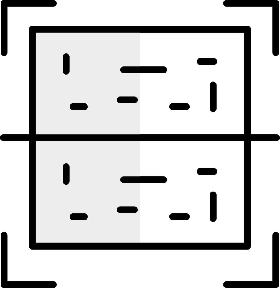 qr codice pieno metà tagliare icona vettore