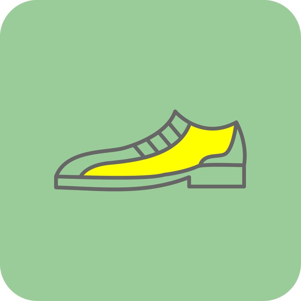 formale scarpe pieno giallo icona vettore