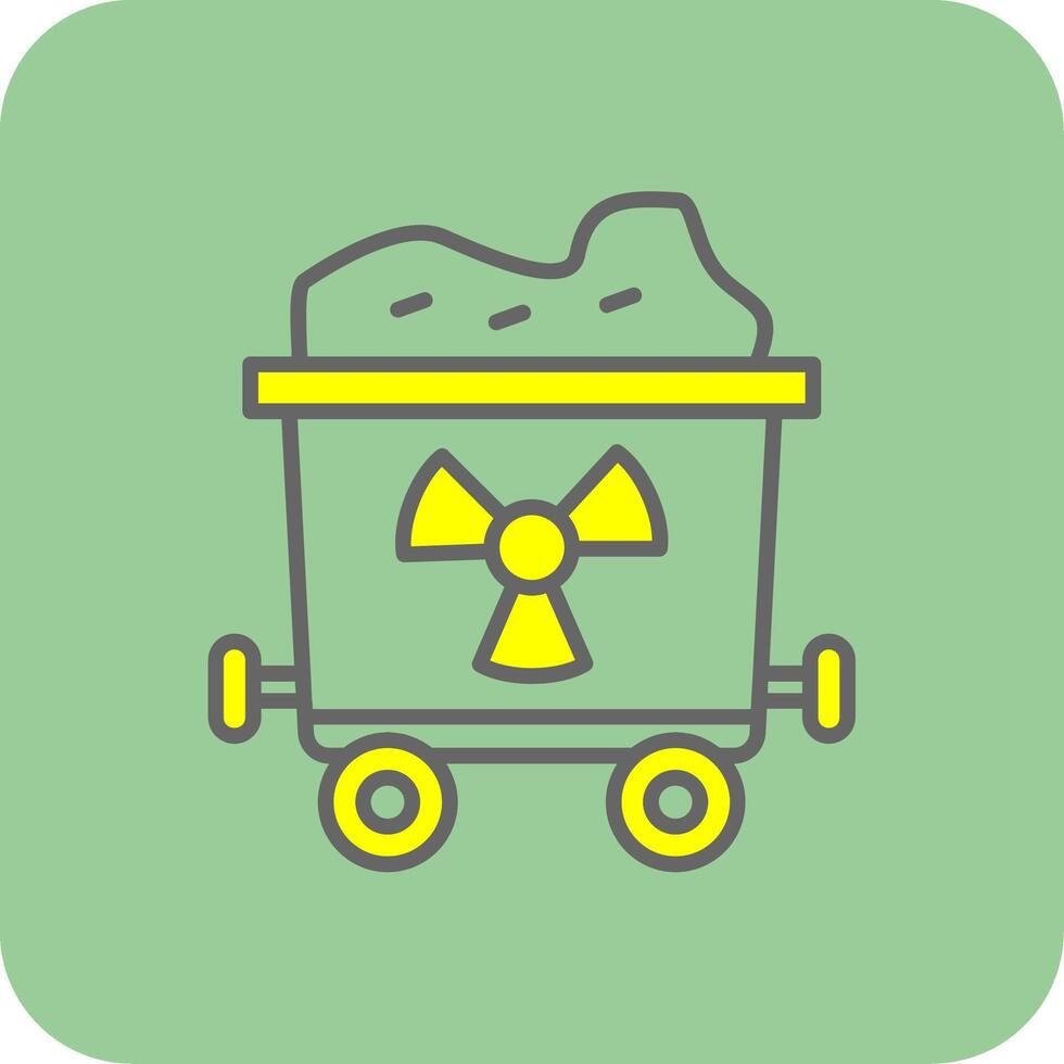 uranio pieno giallo icona vettore