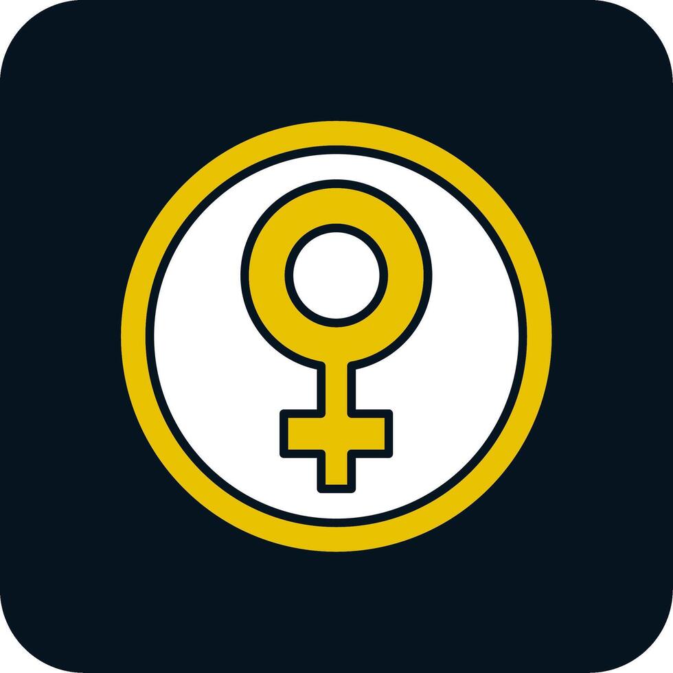 femmina simbolo glifo Due colore icona vettore