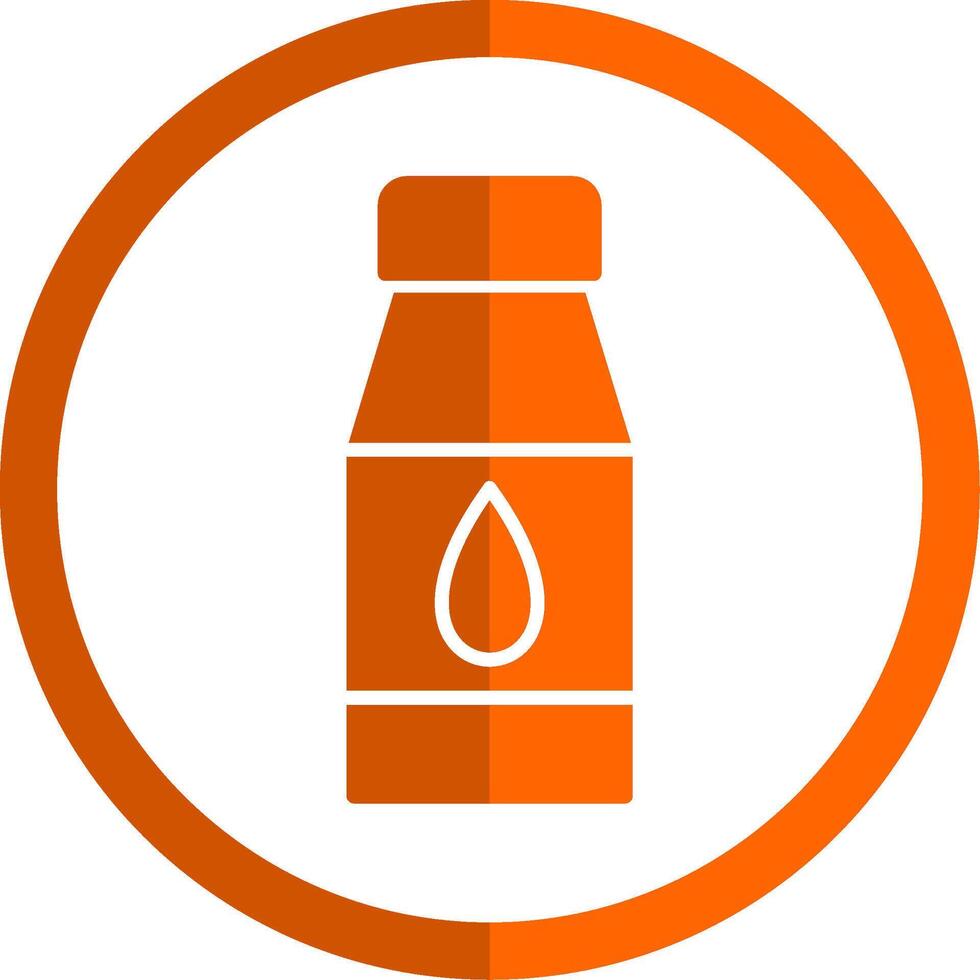 acqua bottiglie glifo arancia cerchio icona vettore