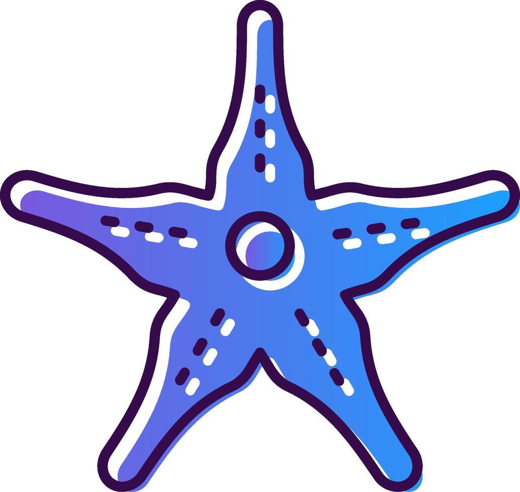 stella marina pendenza pieno icona vettore