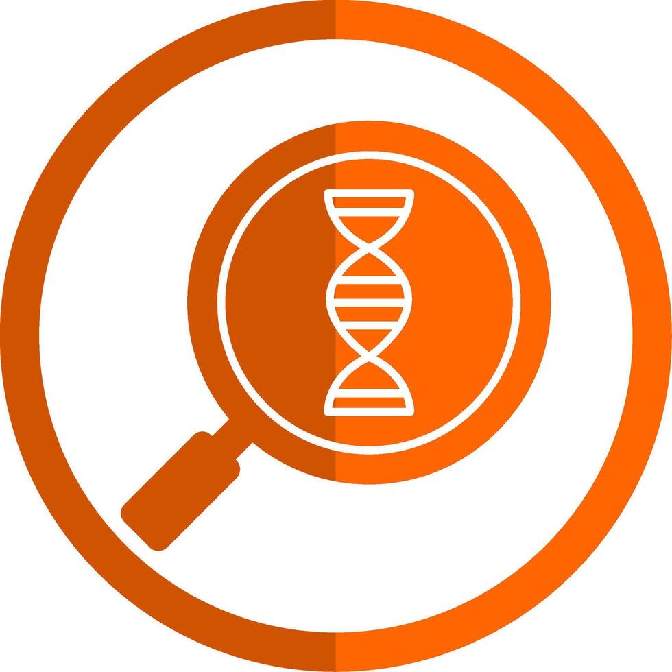 biologia glifo arancia cerchio icona vettore