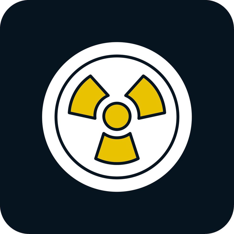 icona a due colori del glifo nucleare vettore