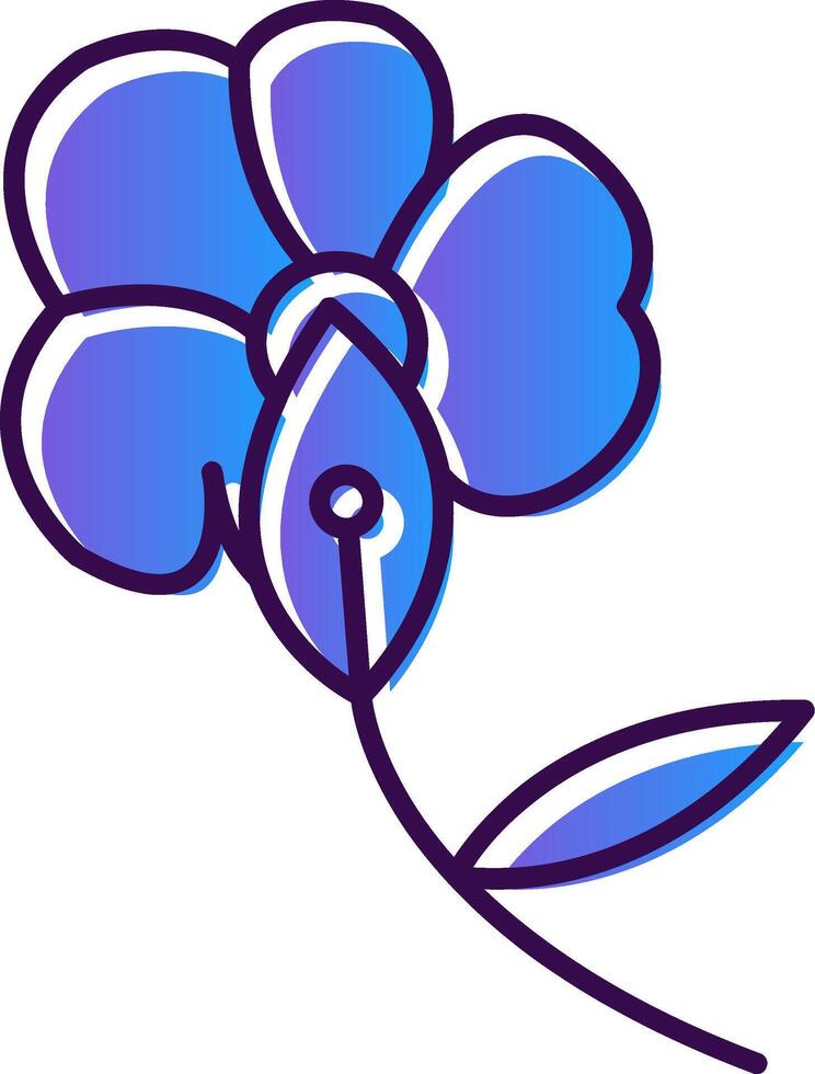 orchidea pendenza pieno icona vettore