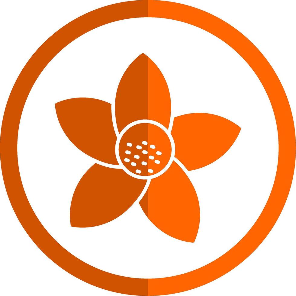 ciliegia fiorire glifo arancia cerchio icona vettore